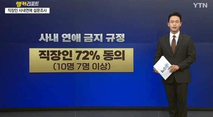 YTN .jpg 한국 직장인 70%가 사내연애 금지를 찬성하는 이유