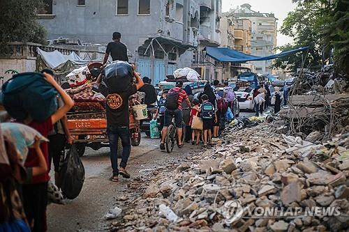 피란 떠나는 가자지구 주민들 [AFP=연합뉴스]