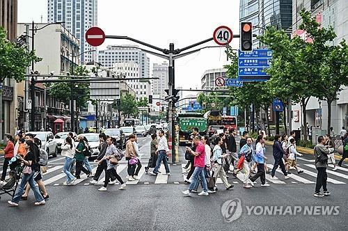 중국 상하이 거리 [AFP 연합뉴스 자료사진 재판매 및 DB 금지]